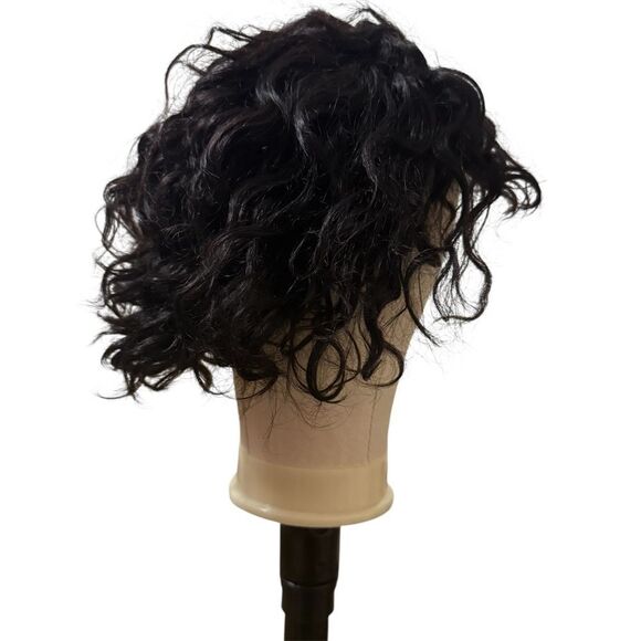 Luvme Hair Short Cut Loose Curl Bob Closure Wig With Wispy Bangs 8 inches - Picture 3 of 10